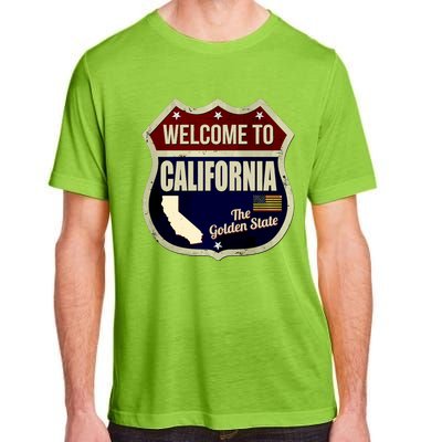 California Vintage Metal Road Sign Logo Adult ChromaSoft Performance T-Shirt