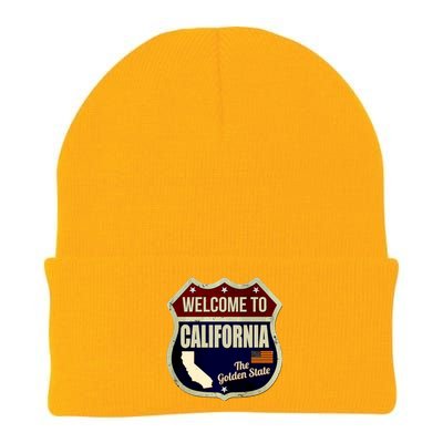 California Vintage Metal Road Sign Logo Knit Cap Winter Beanie