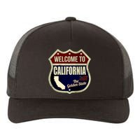 California Vintage Metal Road Sign Logo Yupoong Adult 5-Panel Trucker Hat