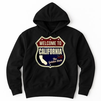 California Vintage Metal Road Sign Logo Hoodie