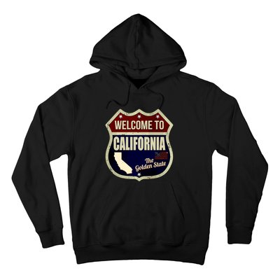 California Vintage Metal Road Sign Logo Hoodie