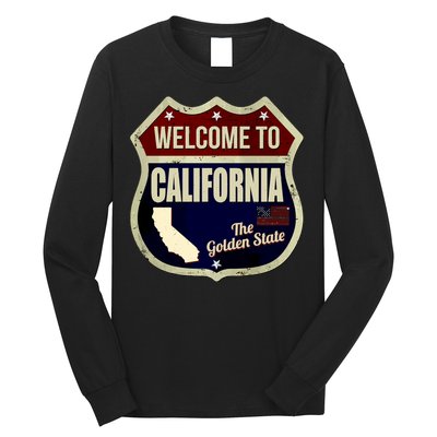 California Vintage Metal Road Sign Logo Long Sleeve Shirt