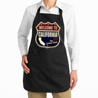 California Vintage Metal Road Sign Logo Apron