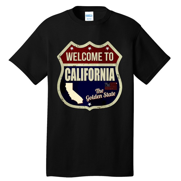 California Vintage Metal Road Sign Logo Tall T-Shirt