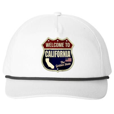 California Vintage Metal Road Sign Logo Snapback Five-Panel Rope Hat