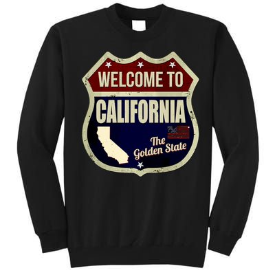 California Vintage Metal Road Sign Logo Tall Sweatshirt