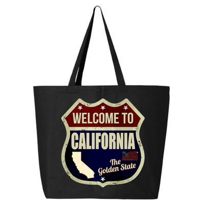 California Vintage Metal Road Sign Logo 25L Jumbo Tote