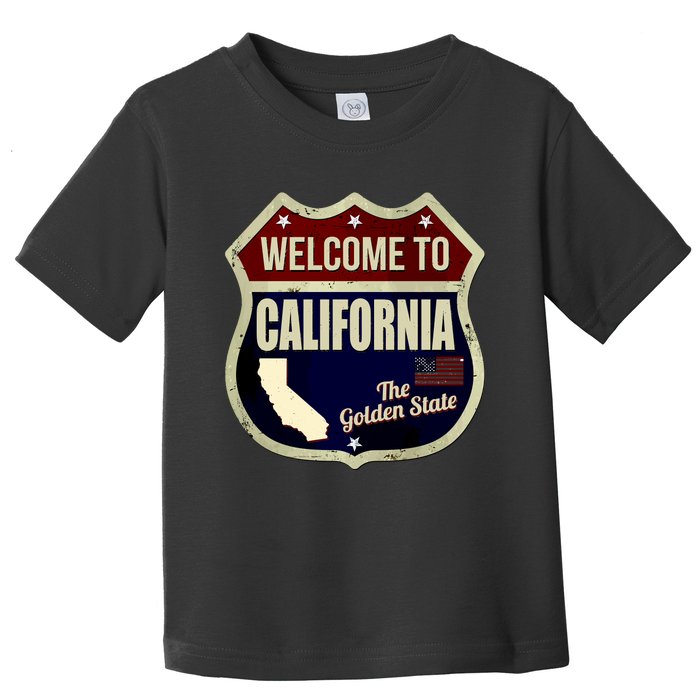 California Vintage Metal Road Sign Logo Toddler T-Shirt