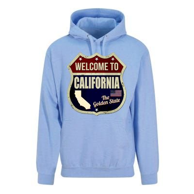 California Vintage Metal Road Sign Logo Unisex Surf Hoodie