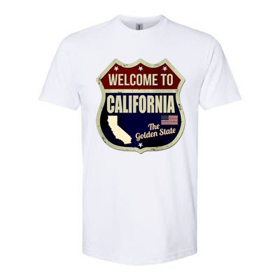 California Vintage Metal Road Sign Logo Softstyle® CVC T-Shirt