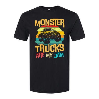 Cool Vintage Monster Truck Are My Jam Retro Sunset Softstyle® CVC T-Shirt