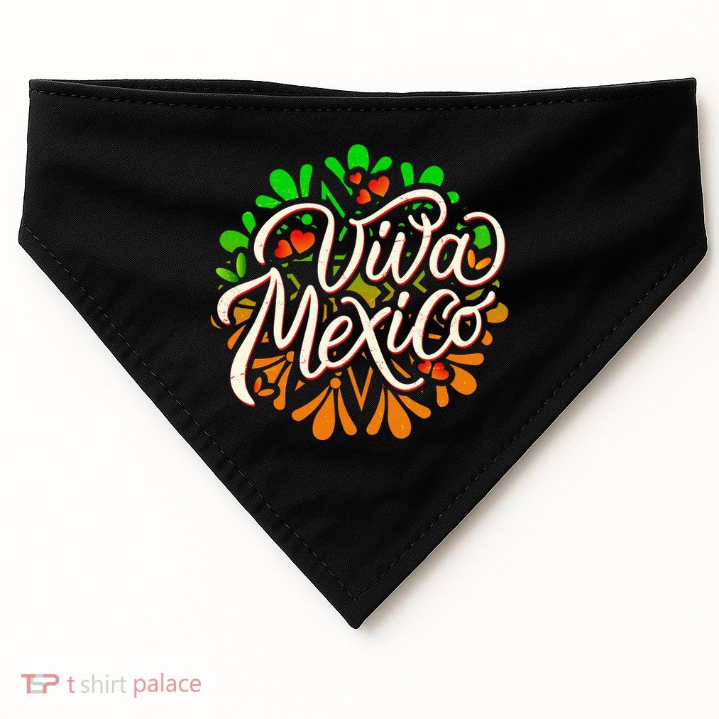 Cute Viva Mexico USA-Made Doggie Bandana