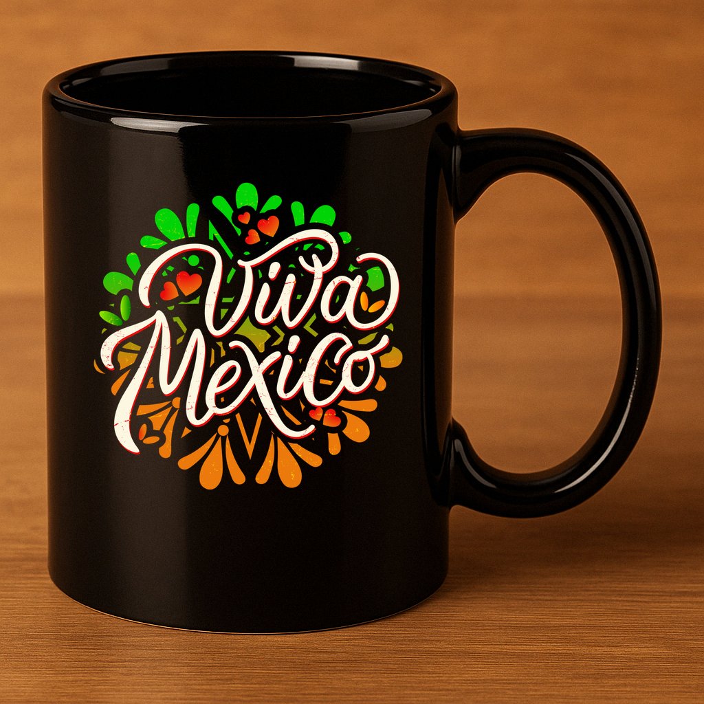 Cute Viva Mexico 11oz C Handle Ceramic Mug