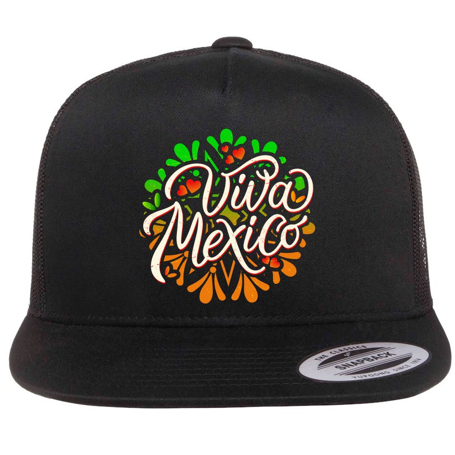 Cute Viva Mexico Flat Bill Trucker Hat