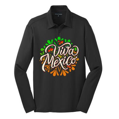 Cute Viva Mexico Silk Touch Performance Long Sleeve Polo