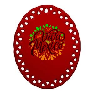 Cute Viva Mexico Ceramic Oval Ornament