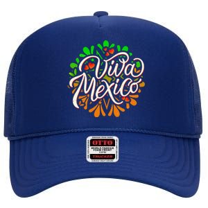 Cute Viva Mexico High Crown Mesh Back Trucker Hat