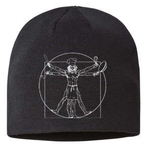 Chef Vitruvian Man Da Vinci Funny Cooking Gift Sustainable Beanie