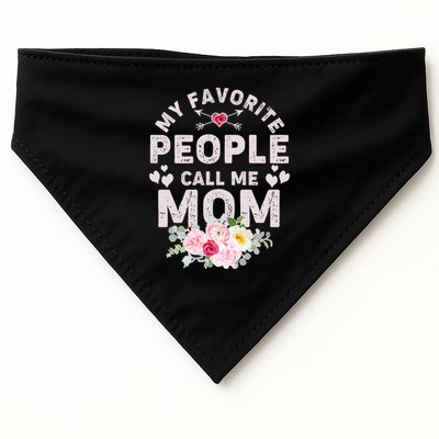 Cute Vintage My Favorite People Call Me Mom USA-Made Doggie Bandana