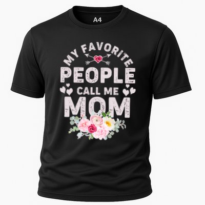 Cute Vintage My Favorite People Call Me Mom Performance Shirt