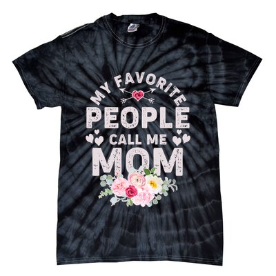 Cute Vintage My Favorite People Call Me Mom Tie-Dye T-Shirt