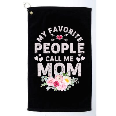 Cute Vintage My Favorite People Call Me Mom Golf Towel