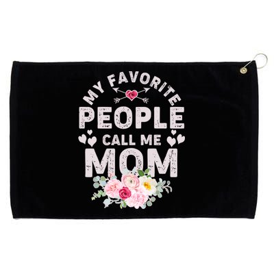 Cute Vintage My Favorite People Call Me Mom Grommeted Golf Towel