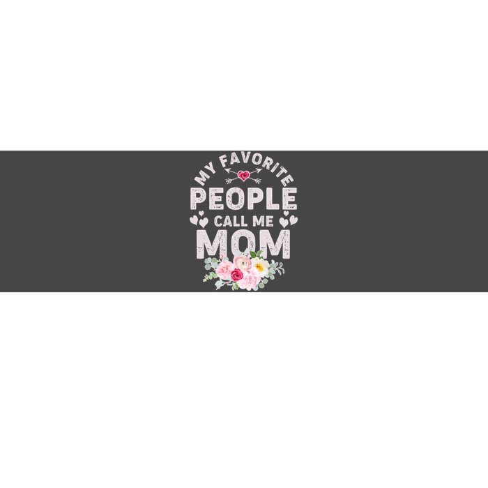 Cute Vintage My Favorite People Call Me Mom Bumper Sticker