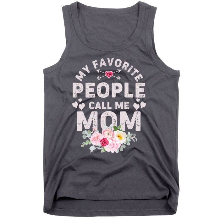 Cute Vintage My Favorite People Call Me Mom Tank Top