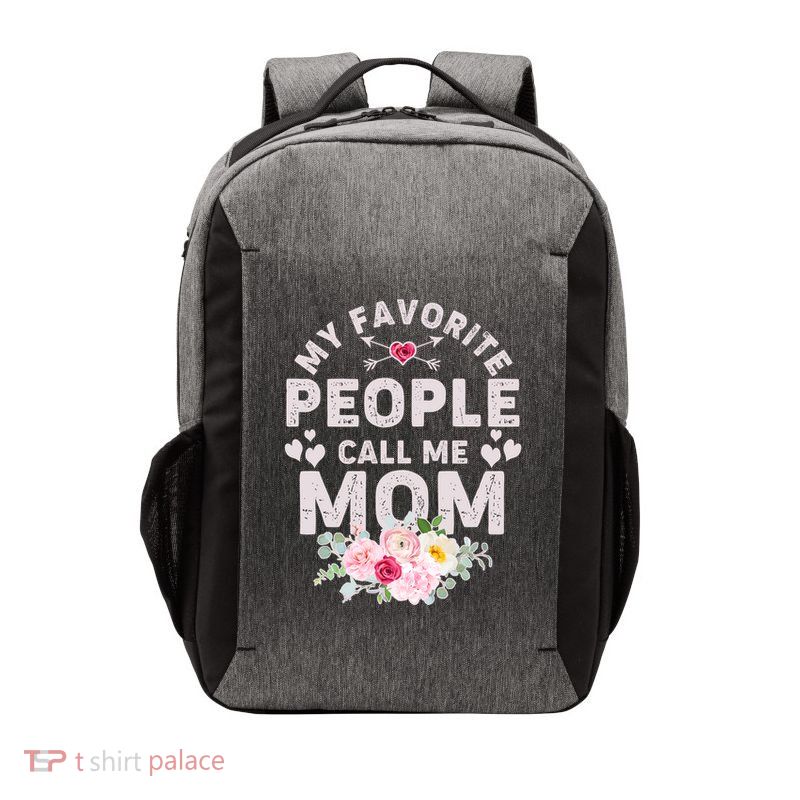 Cute Vintage My Favorite People Call Me Mom Vector Backpack