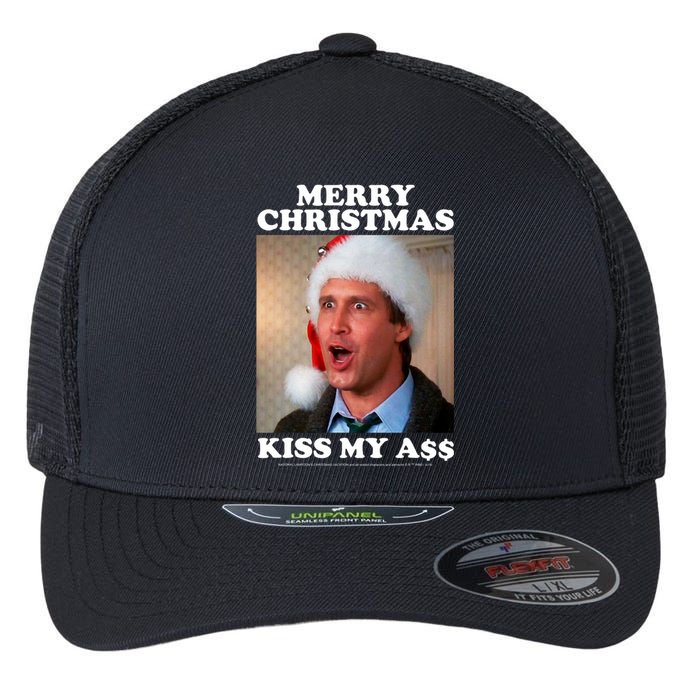 Christmas Vacation Merry Christmas Kiss My A$$ Flexfit Unipanel Trucker Cap