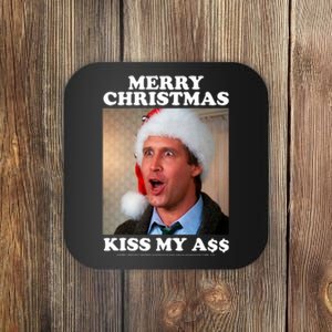 Christmas Vacation Merry Christmas Kiss My A$$ Coaster