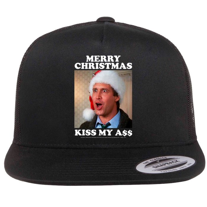 Christmas Vacation Merry Christmas Kiss My A$$ Flat Bill Trucker Hat