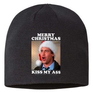 Christmas Vacation Merry Christmas Kiss My A$$ Sustainable Beanie