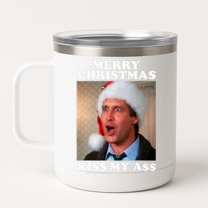 Christmas Vacation Merry Christmas Kiss My A$$ 12 oz Stainless Steel Tumbler Cup