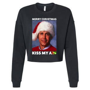 Christmas Vacation Merry Kiss Cropped Pullover Crew