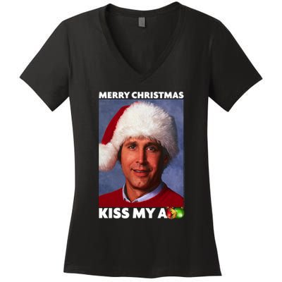 Christmas Vacation Merry Kiss Women's V-Neck T-Shirt