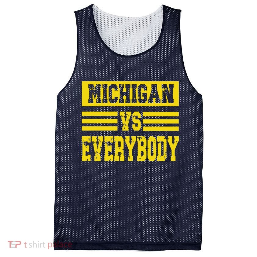 Cool Vintage Michigan Vs Every Body College Football Mesh Reversible Basketball Jersey Tank