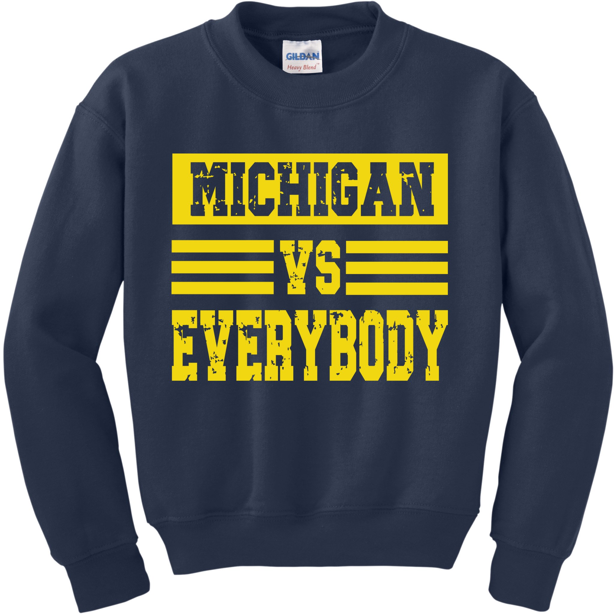 Cool Vintage Michigan Vs Every Body College Football Kids Sweatshirt