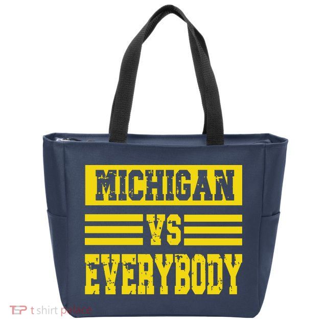 Cool Vintage Michigan Vs Every Body College Football Zip Tote Bag
