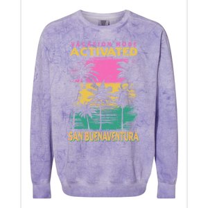 California Vacation Mode Activated San Buenaventura Cute Gift Colorblast Crewneck Sweatshirt