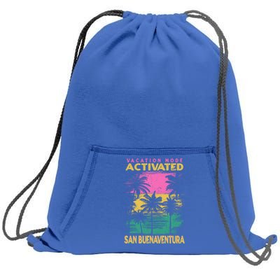 California Vacation Mode Activated San Buenaventura Cute Gift Sweatshirt Cinch Pack Bag