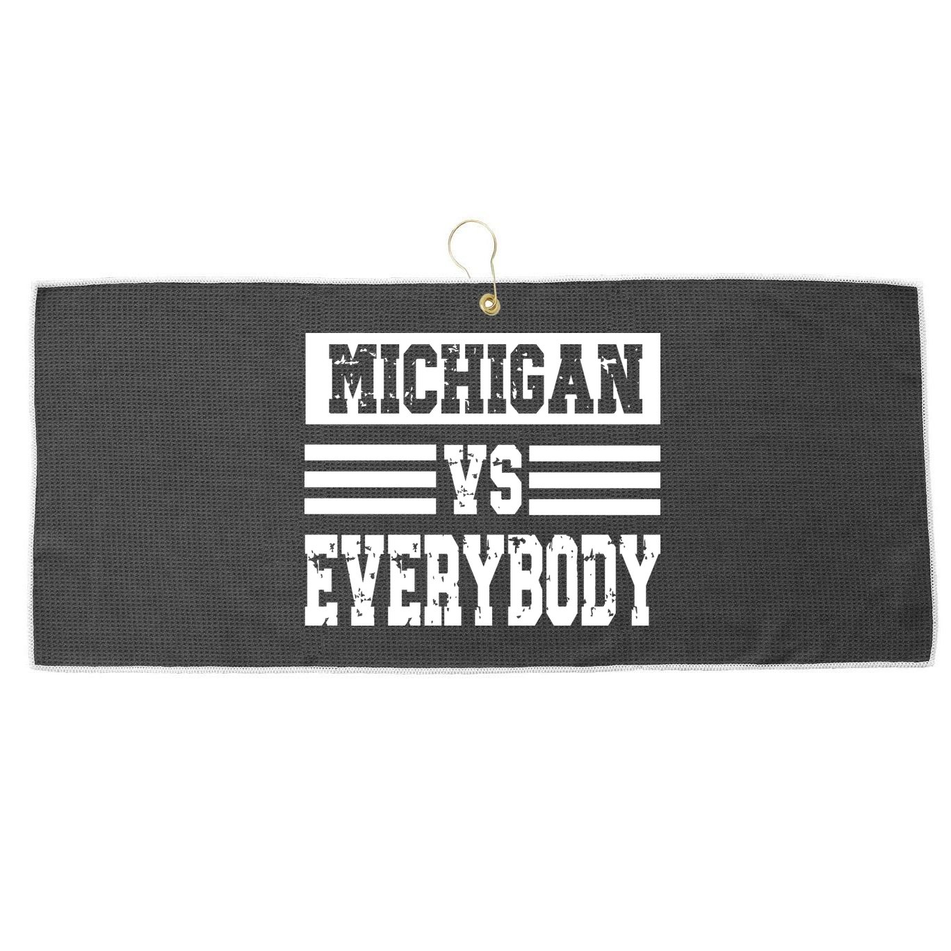 Cool Vintage Michigan Vs Every Body College Football Large Microfiber Waffle Golf Towel