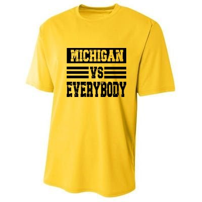 Cool Vintage Michigan Vs Every Body College Football Youth Performance Sprint T-Shirt