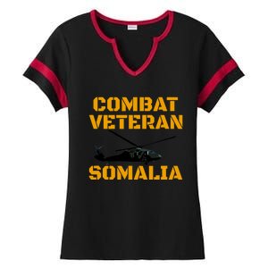 Combat Veteran Mogadishu Somalia Operation Restore Hope Ladies Halftime Notch Neck Tee