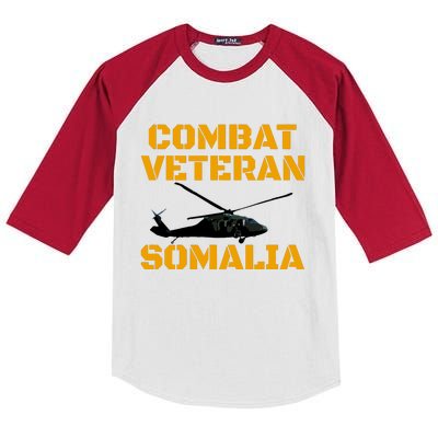 Combat Veteran Mogadishu Somalia Operation Restore Hope Kids Colorblock Raglan Jersey