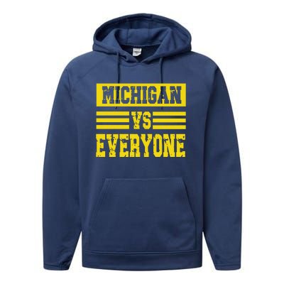 Cool Vintage Michigan Vs Every One College Football Performance Fleece Hoodie