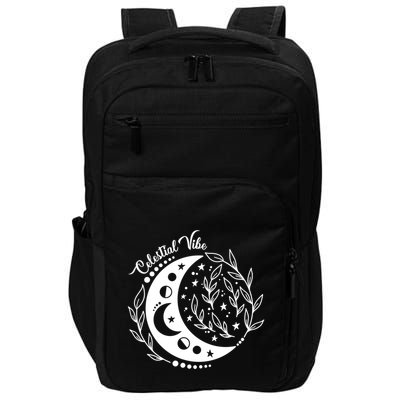 Celestial Vibe Moon Nature Floral Graphic Gift Impact Tech Backpack