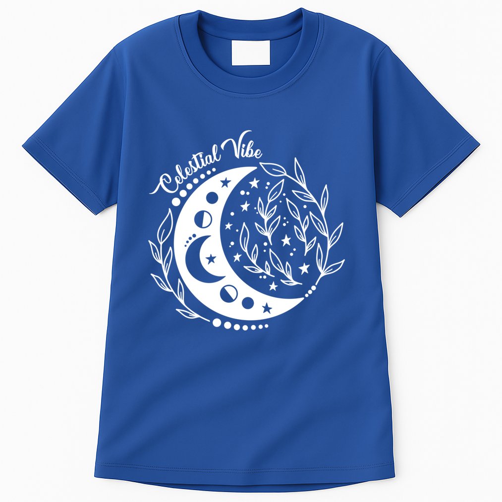 Celestial Vibe Moon Nature Floral Graphic Gift Tall T-Shirt