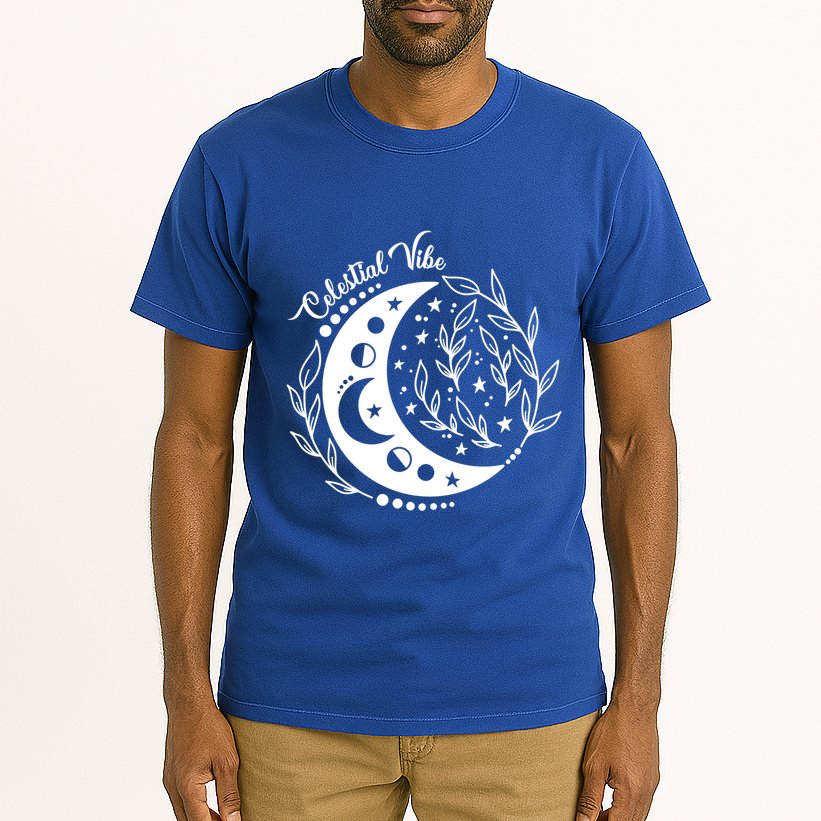Celestial Vibe Moon Nature Floral Graphic Gift Tall T-Shirt